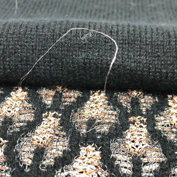 CHANEL Total Pattern CC Mark Apparel accessories Scarf Cashmere Black - Picture 12 of 15